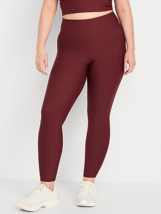 High-Waisted PowerSoft Rib Leggings Product Image