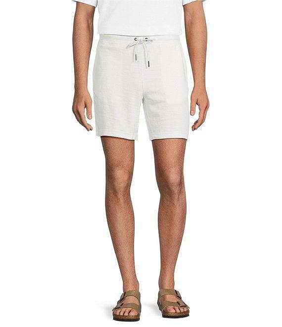 Rowm Flat Front Solid 7#double; Inseam Texture Shorts Product Image