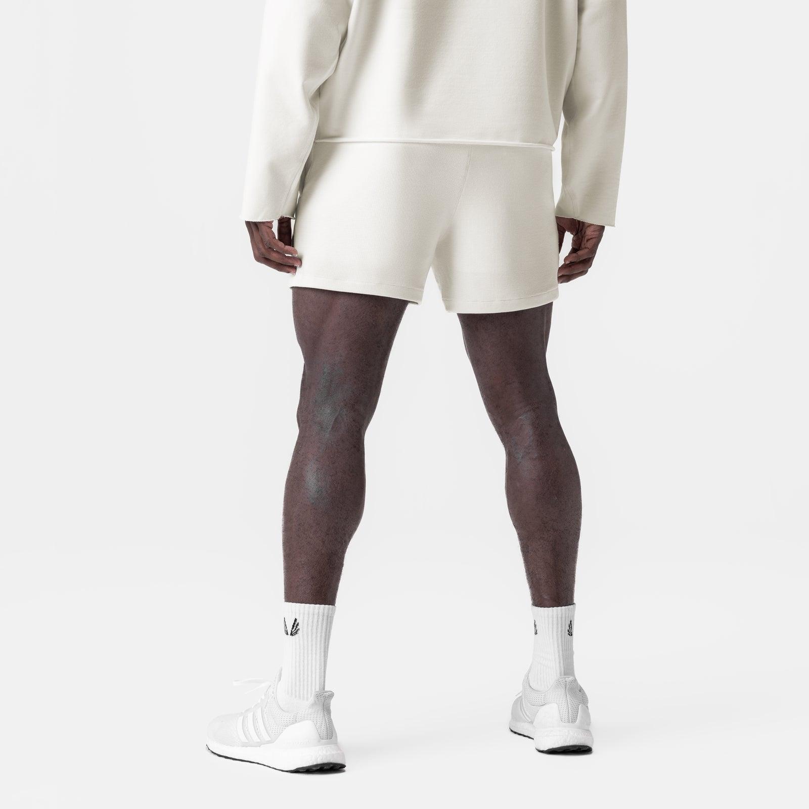 0954. Waffle Knit Sweat Short - Cream Male Product Image