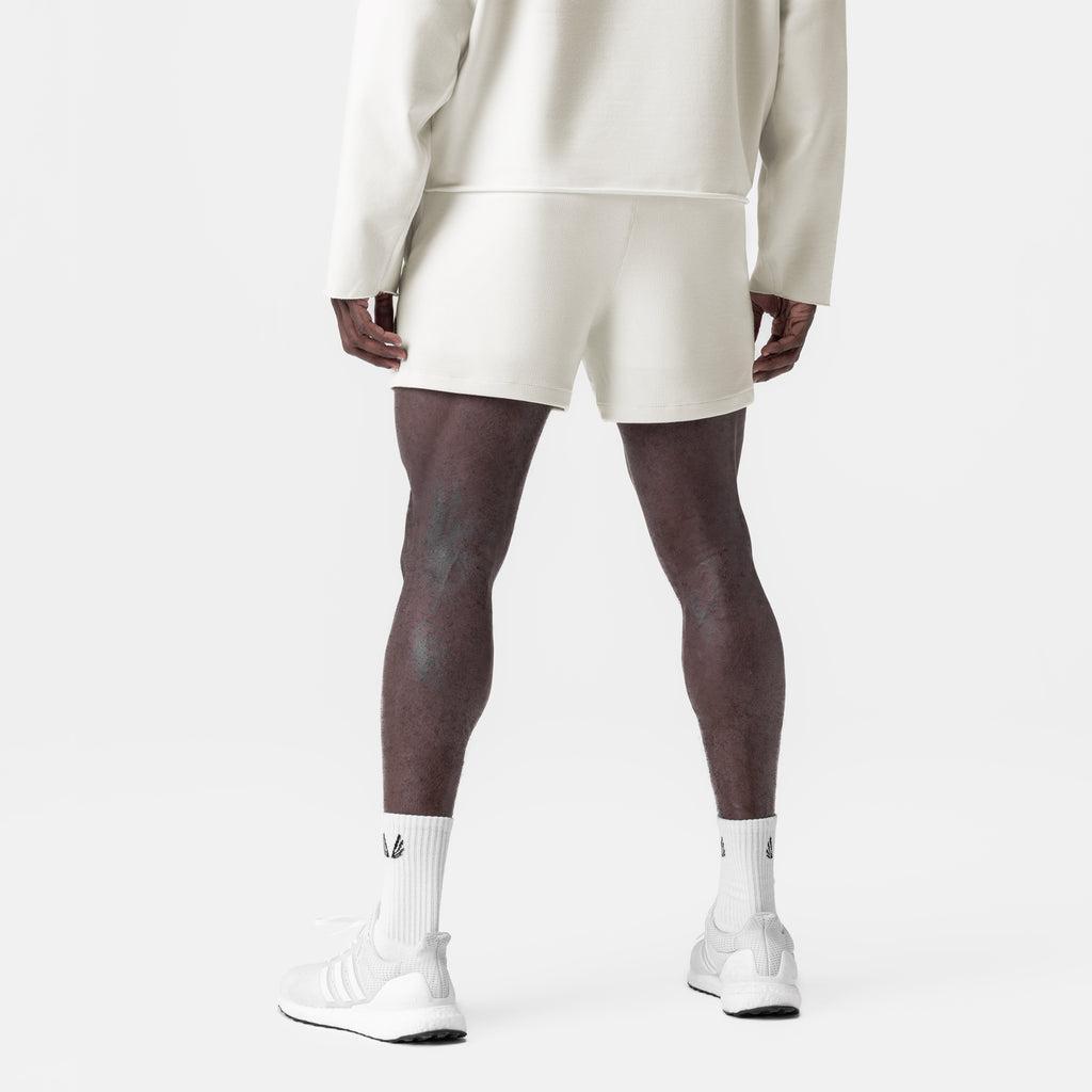 0954. Waffle Knit Sweat Short - Cream Product Image