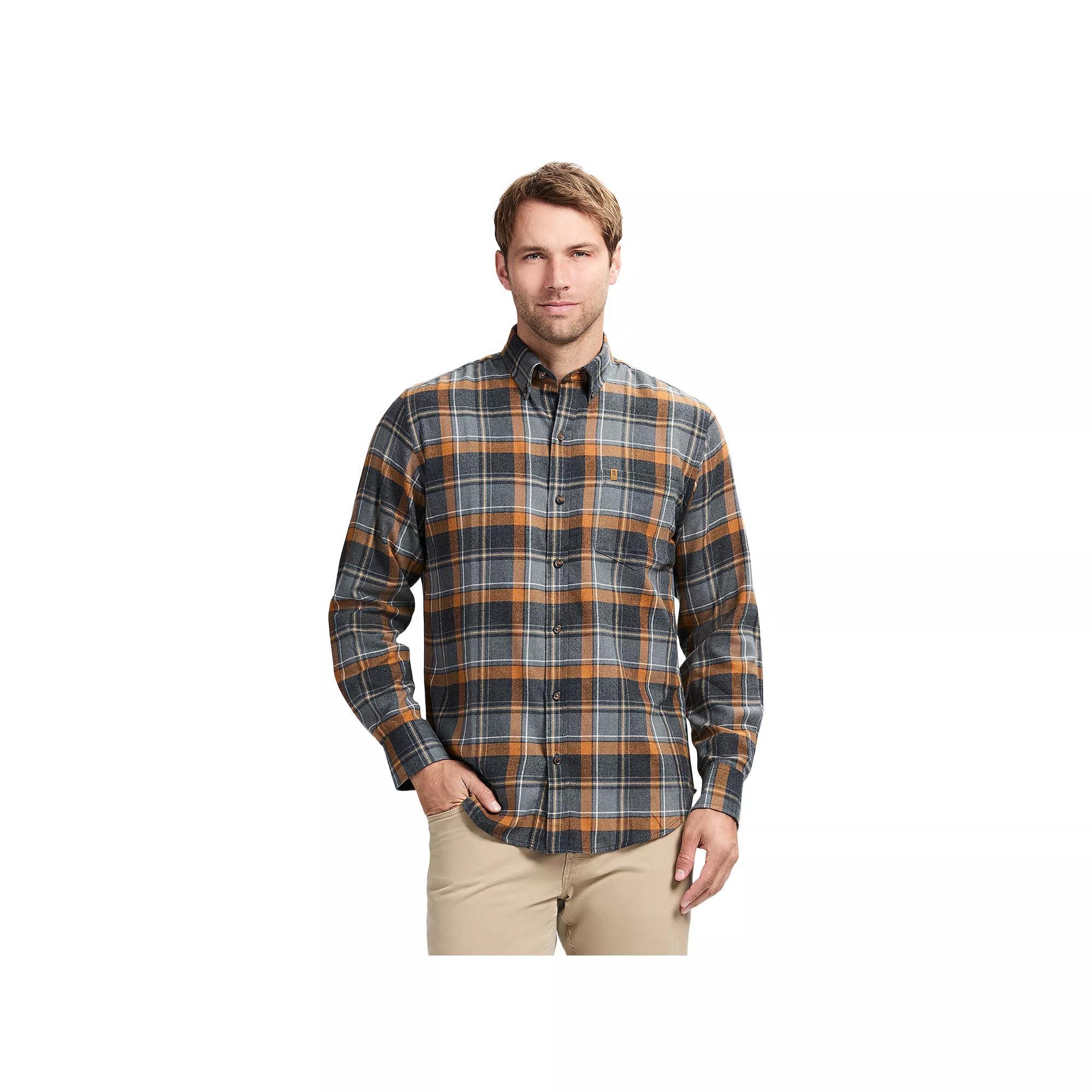 Mens IZOD Stratton Flannel Long Sleeve Button Down Shirt Product Image