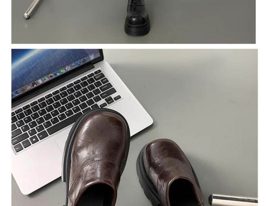 Faux Leather Platform Loafers Product Image