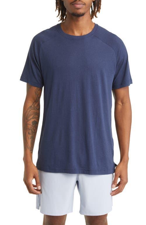 Alo Yoga | Triumph Raglan T-Shirt Blue Product Image