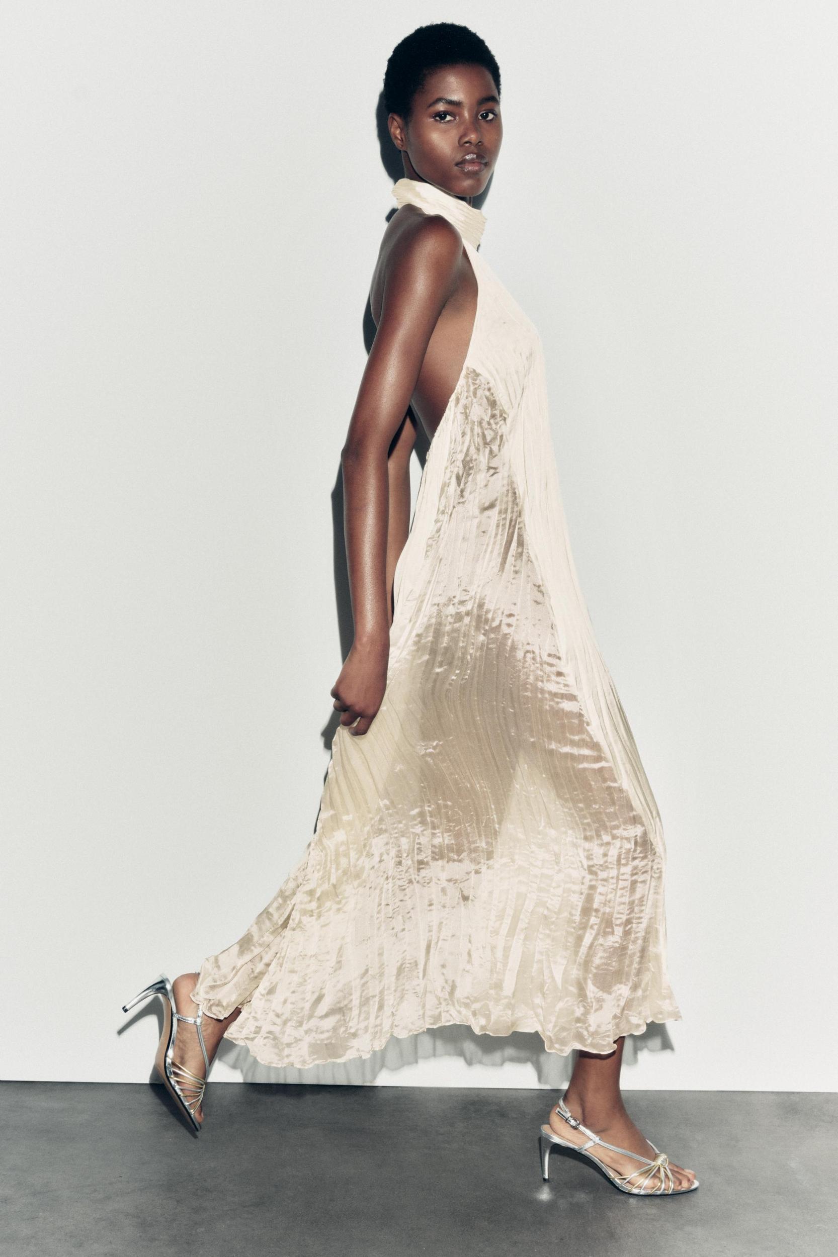 LONG PLEATED DRESS Product Image