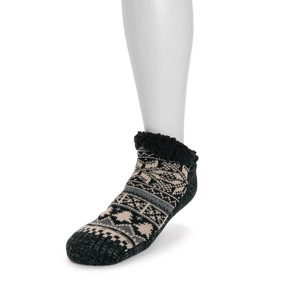 Men's MUK LUKS® Ankle Cabin Socks, Size: SMLL/MEDM, Red Walnut Product Image