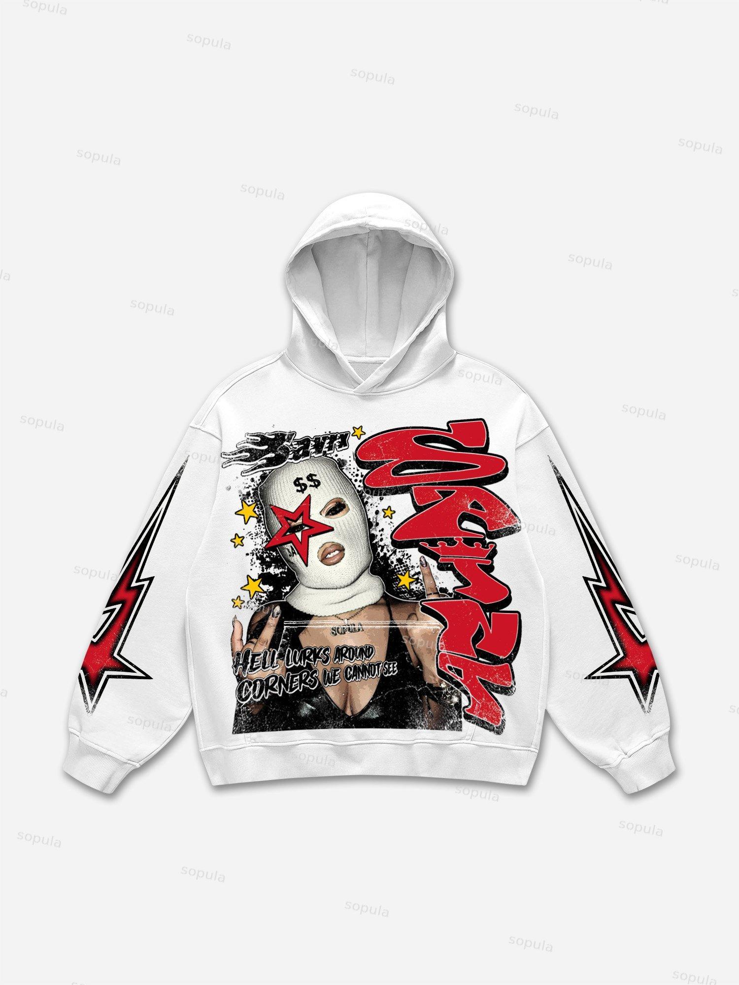 Saints In Hell City Vintage Graphic Hoodie Product Image