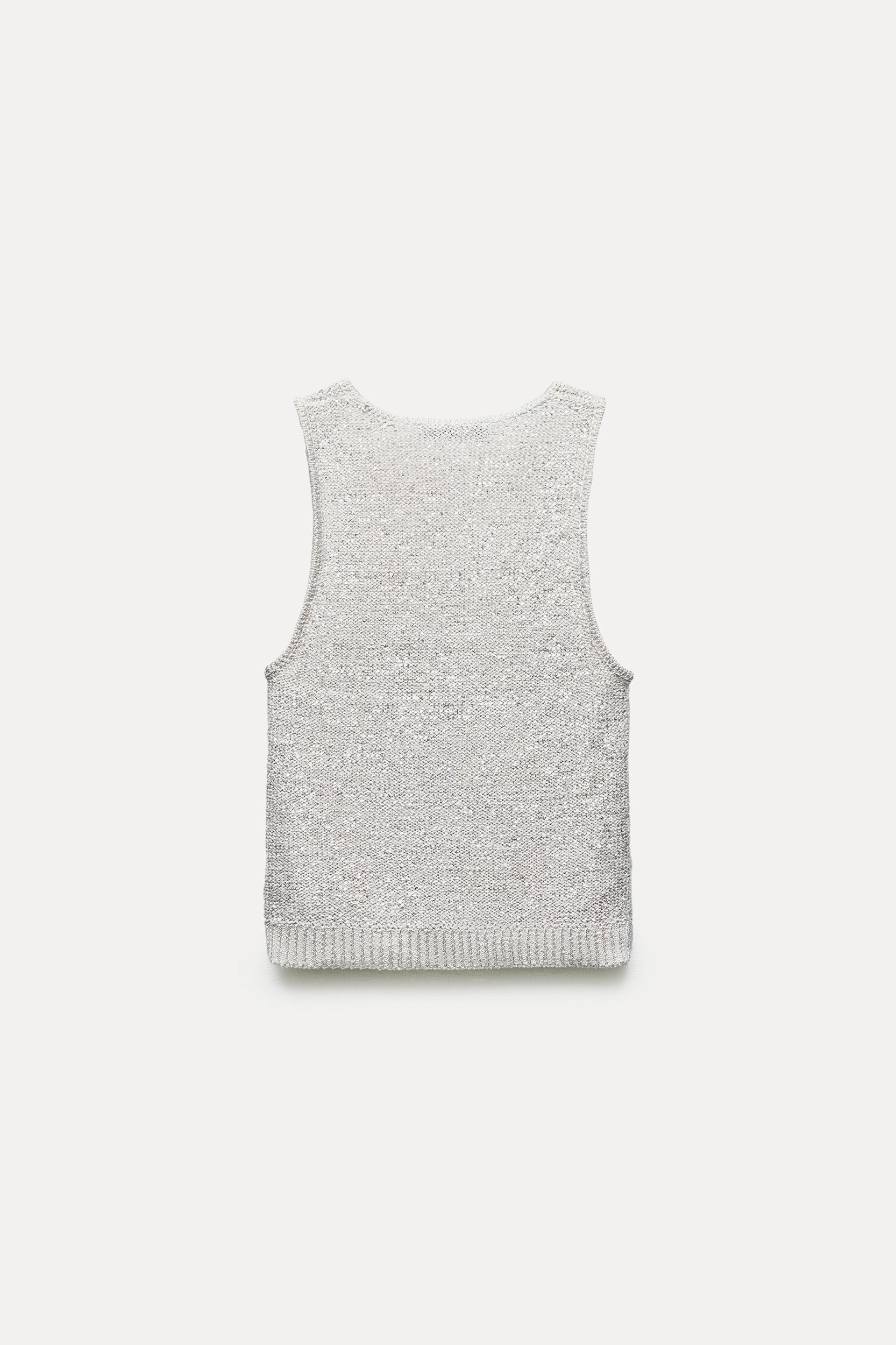 SEQUIN KNIT TOP Product Image