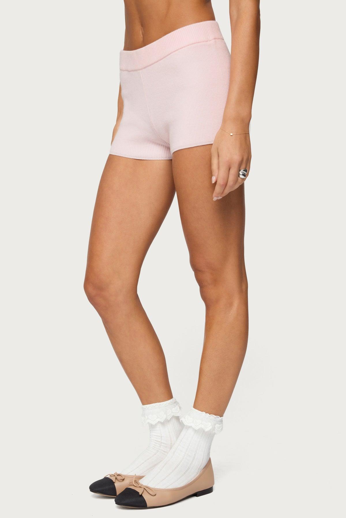 Lorie Ribbed Knit Shorts Product Image