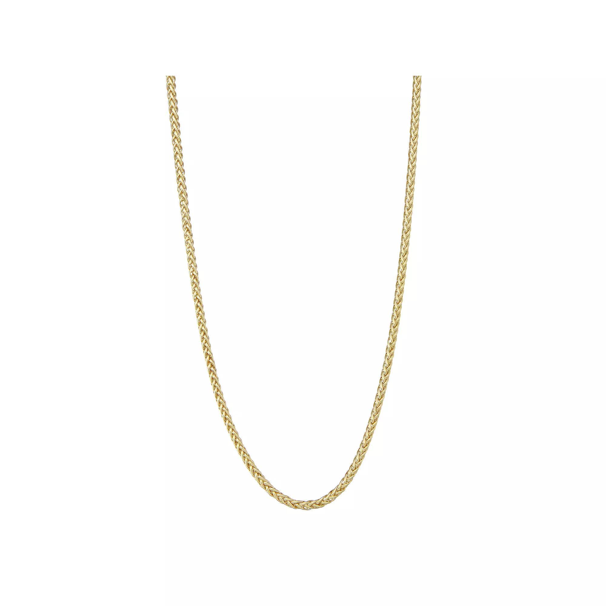 Jordan Blue Men's 14k Gold Wheat Chain Necklace, Size: 18", Yellow Product Image
