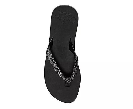 REEF Star Cushion Sassy Women's Flip Flop Sandals, Size: 11, Black Silver Product Image