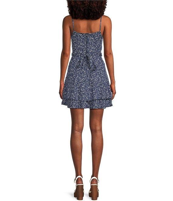 Honey and Rosie Printed Double Hem Fit-And-Flare Mini Dress Product Image