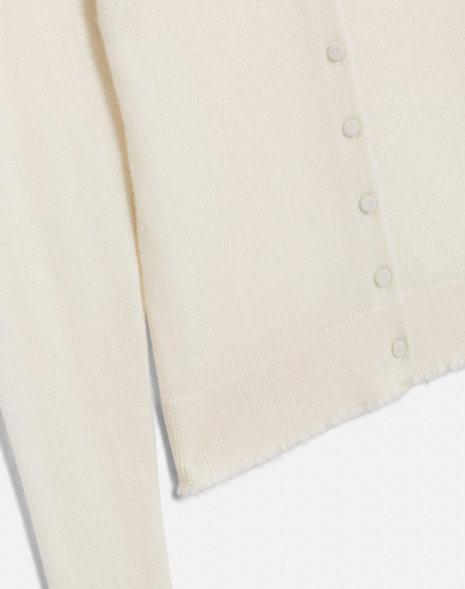 Cashmere Crewneck Cardigan - Ivory Female Product Image