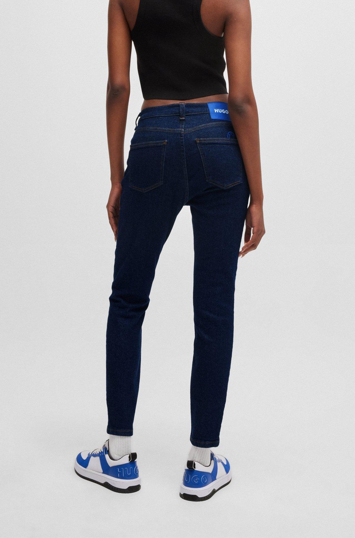 Skinny-fit jeans in dark-blue stretch denim Product Image