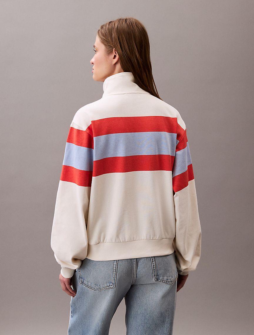 Rugby Jersey Quarter Zip Sweatshirt  Product Image
