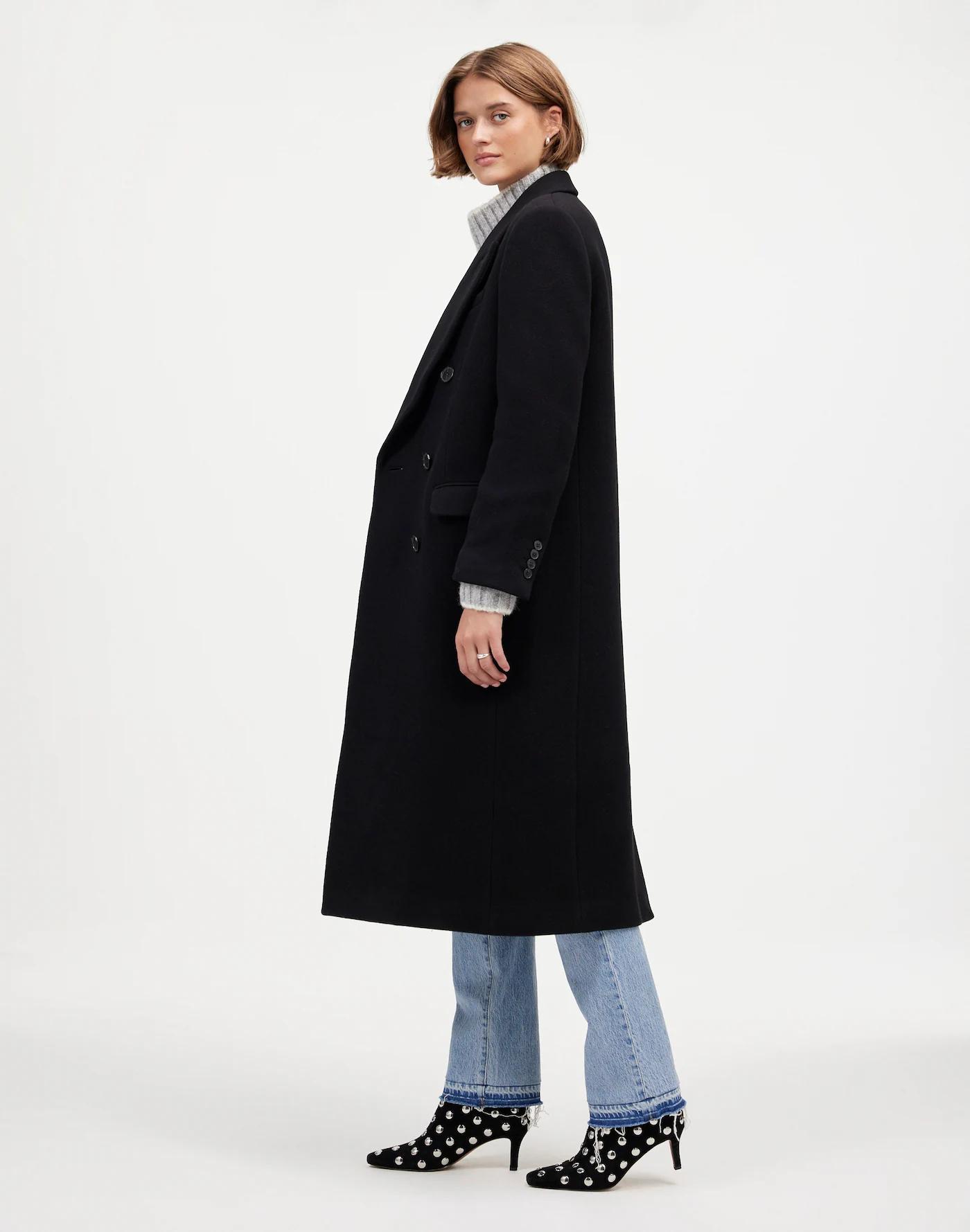 Oversized Double-Breasted Topcoat Product Image