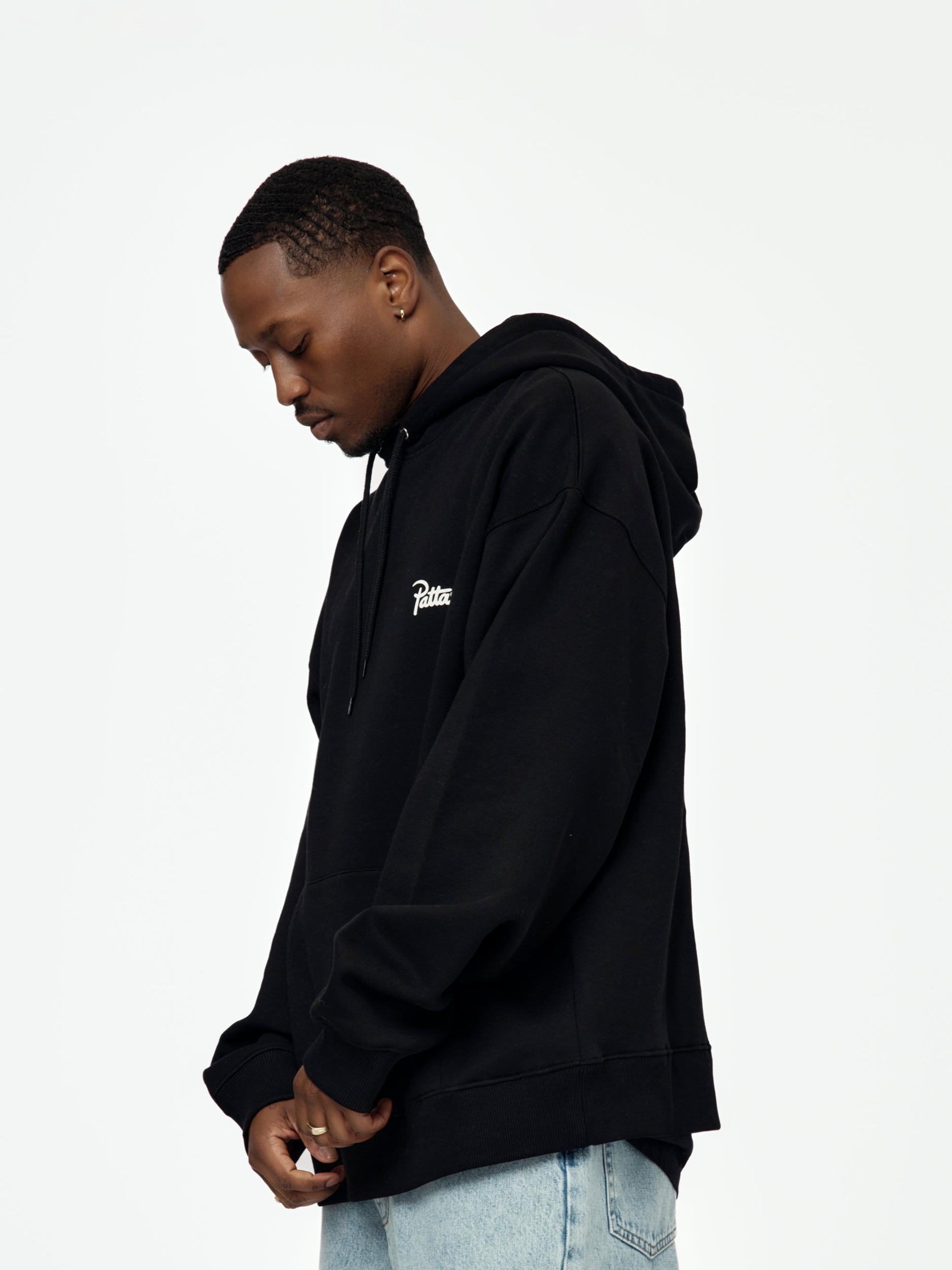 Bark Boxy Hooded Sweater (Black) Product Image