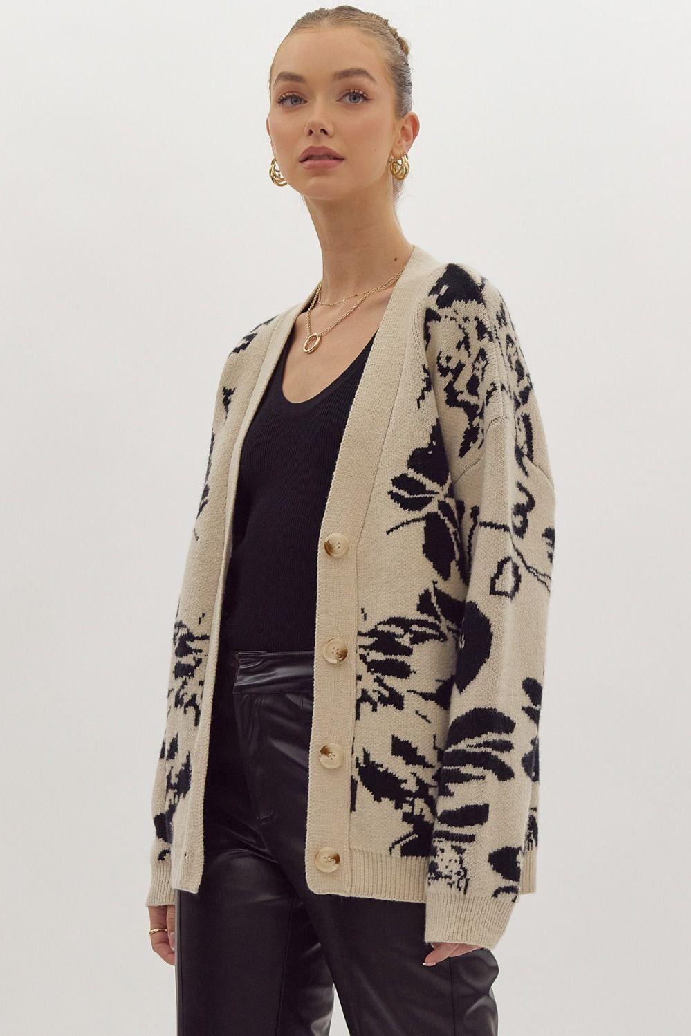 Trying Your Best Floral Cardigan Product Image