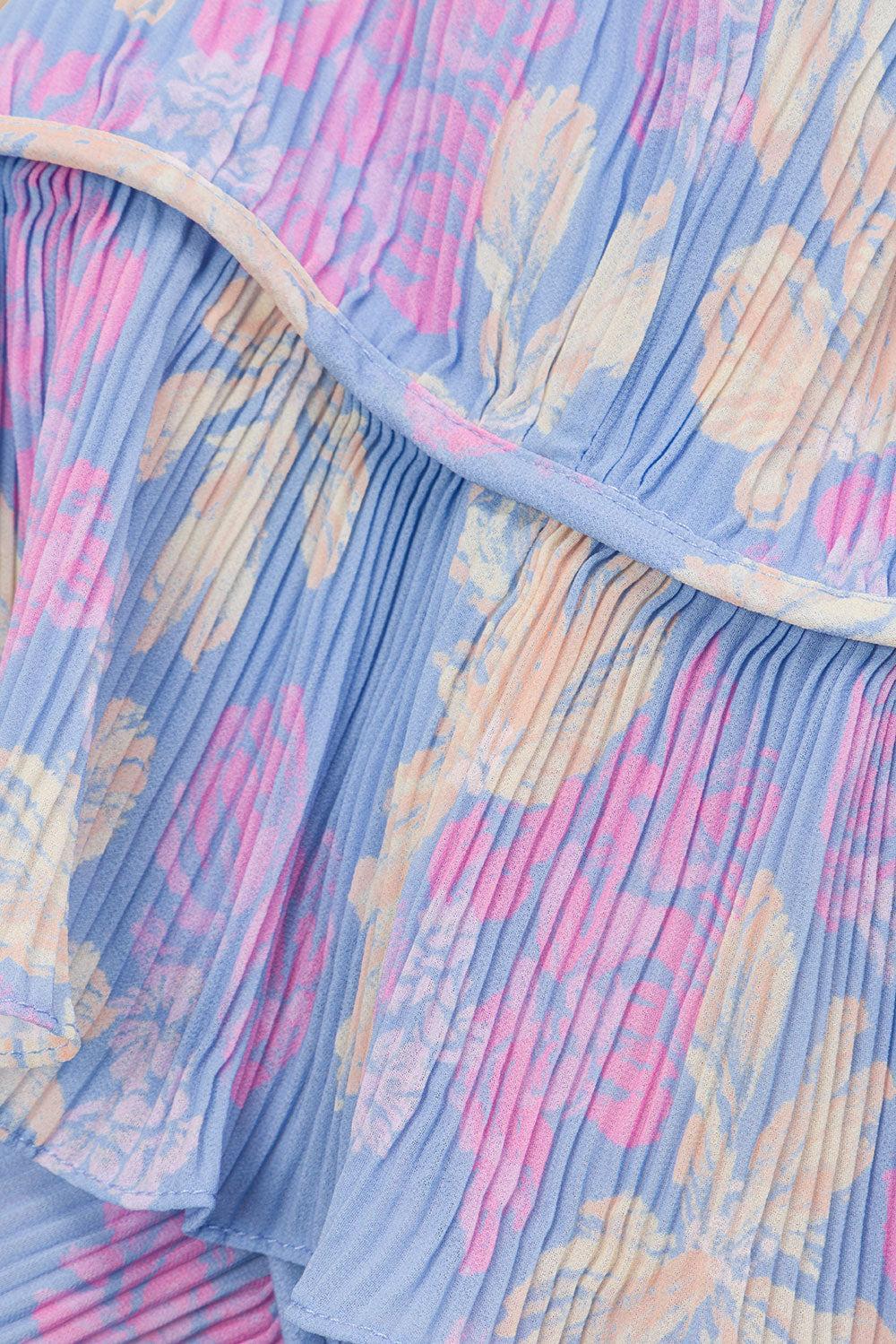 Cleo Pleated Top - Iris Vacay Product Image