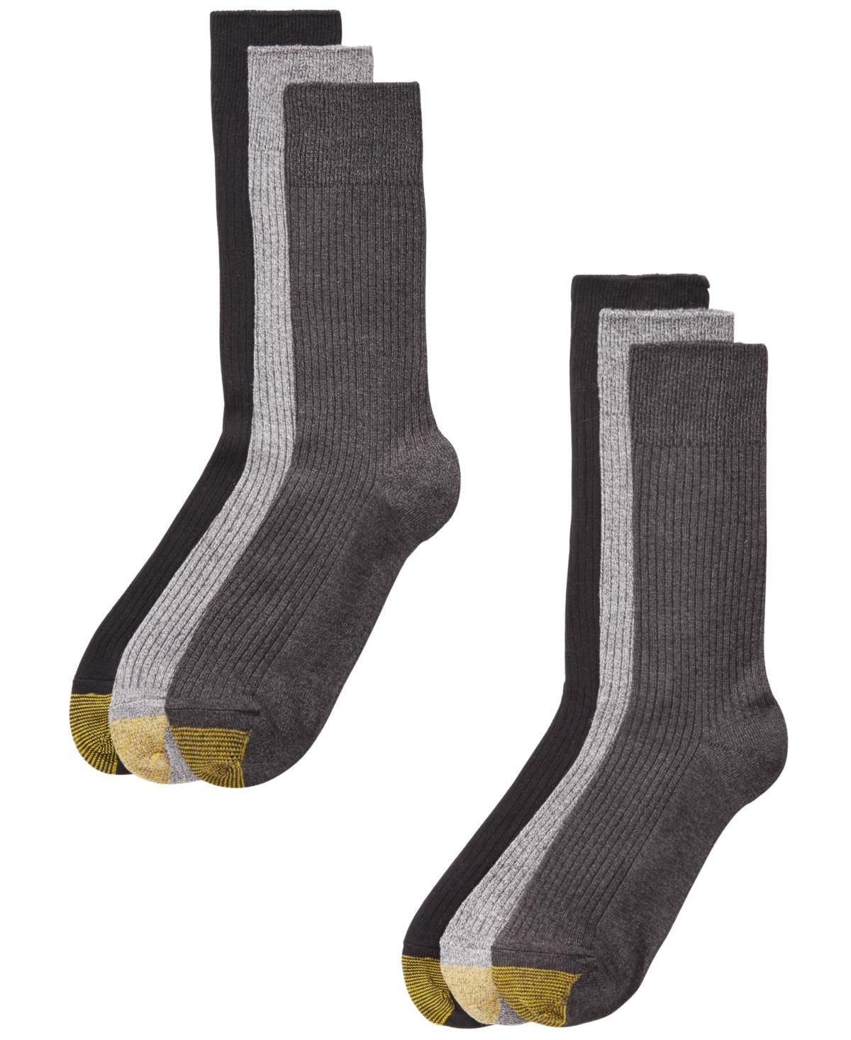 Men's GOLDTOE® 6-pack Stanton Crew Socks, Size: 6-12, Blue Product Image