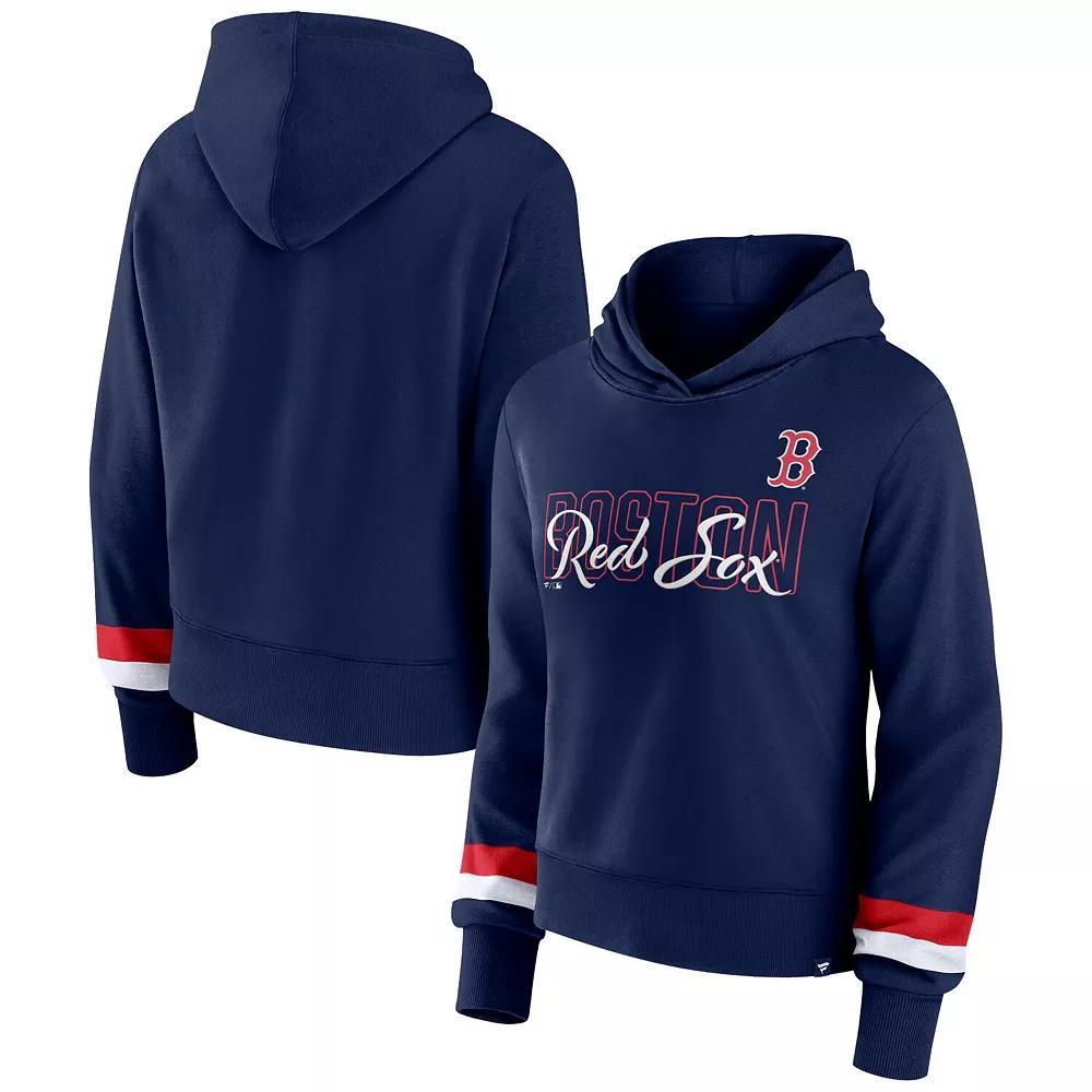 Women's Fanatics Branded  Navy New York Yankees Over Under Pullover Hoodie, Size: 3XL, Blue Product Image