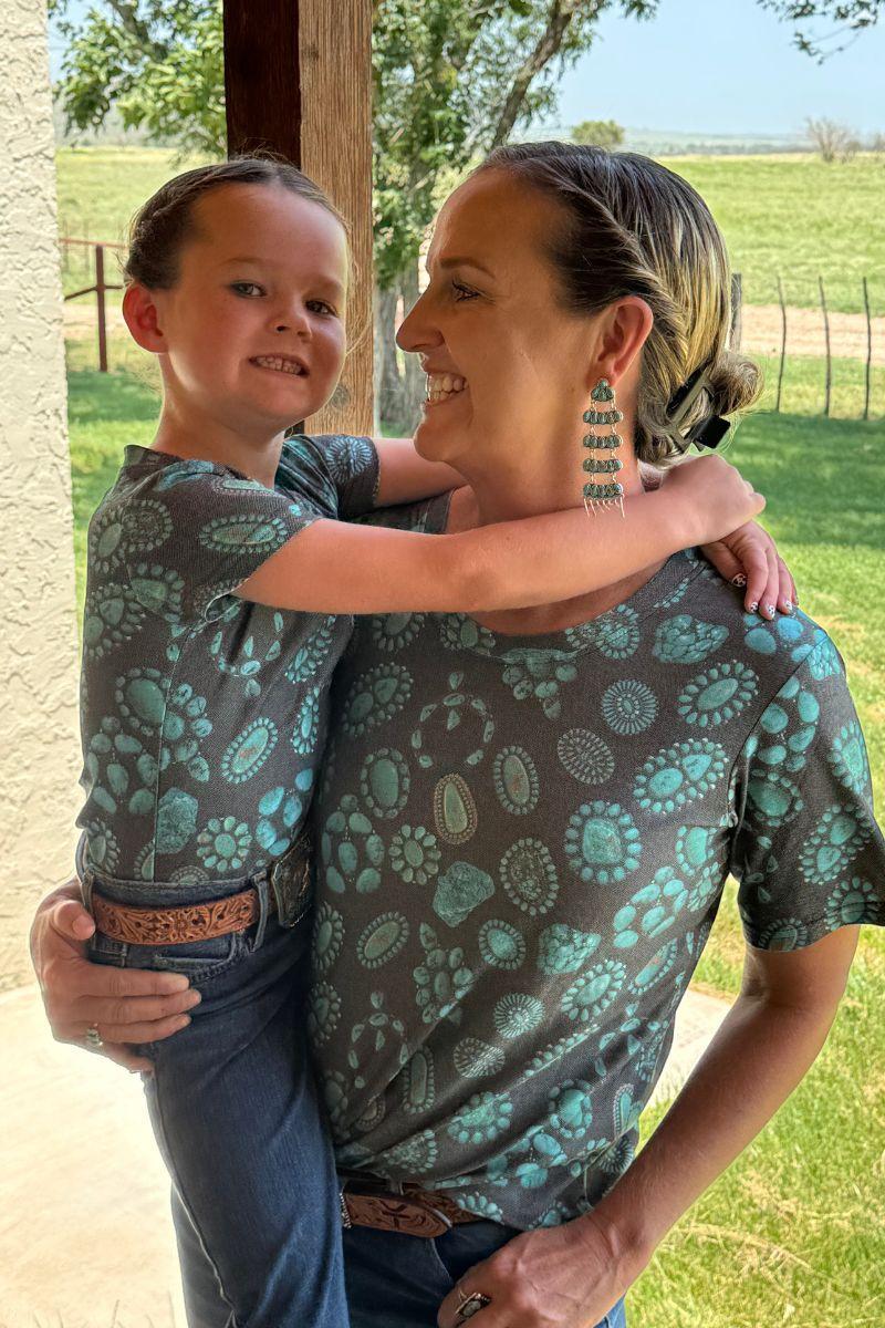 Sterling Kreek Forever In Turquoise Crew Neck Top Product Image