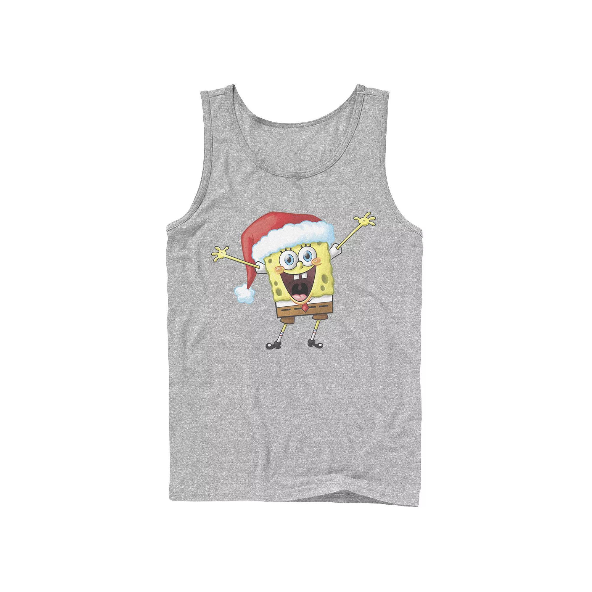 Mens Spongebob Squarepants One Happy Sponge Holiday Tank Top Product Image