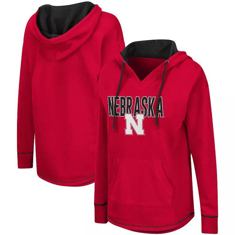 Women's Colosseum Scarlet Nebraska Huskers Tunic Pullover Hoodie, Size: Small, Red Product Image