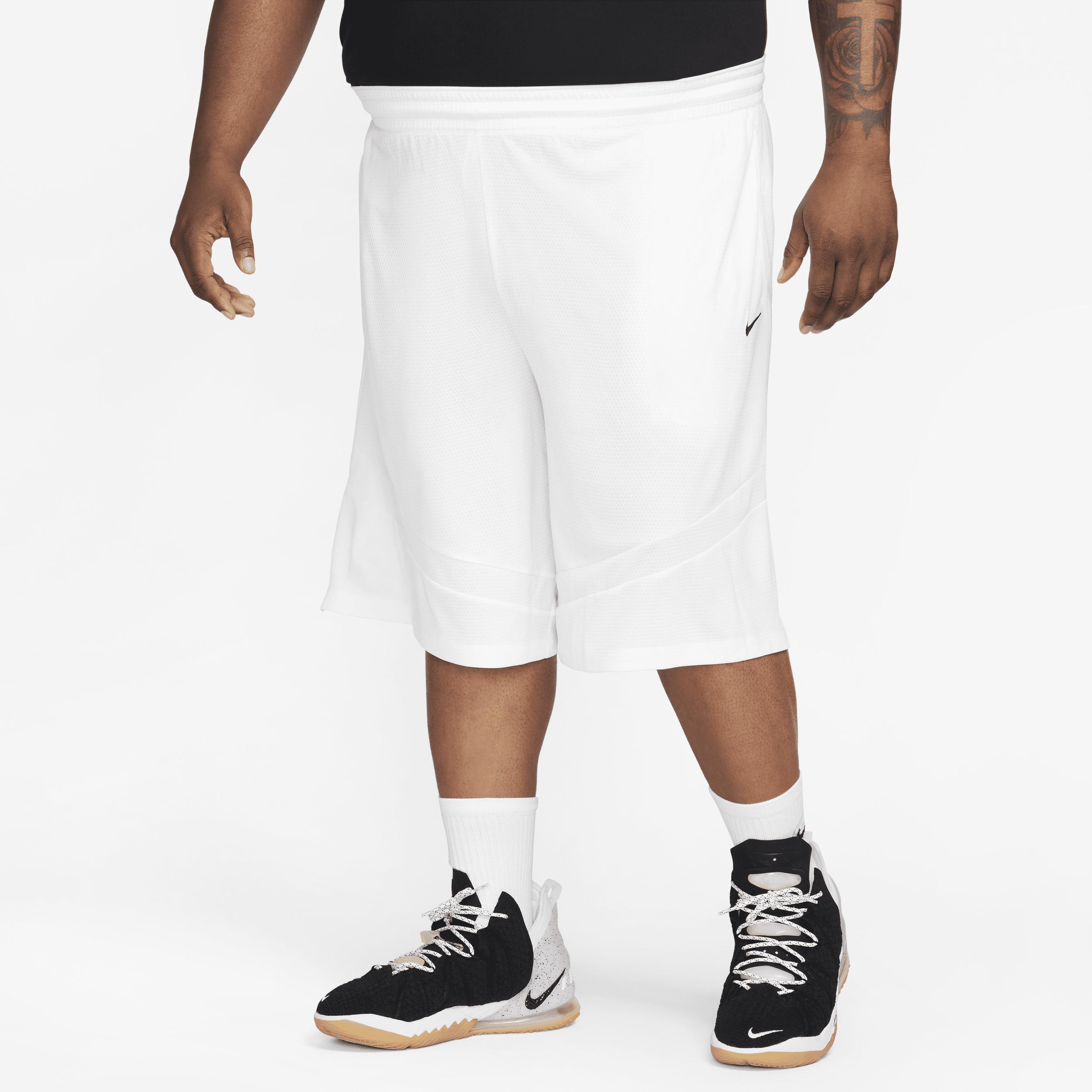 Men's Nike Dri-FIT Icon 11-in. Basketball Short, Size: XL, White Product Image