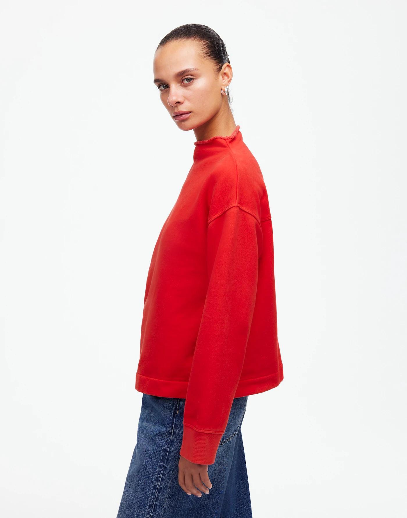 Long-Sleeve Funnel-Neck Sweatshirt Product Image