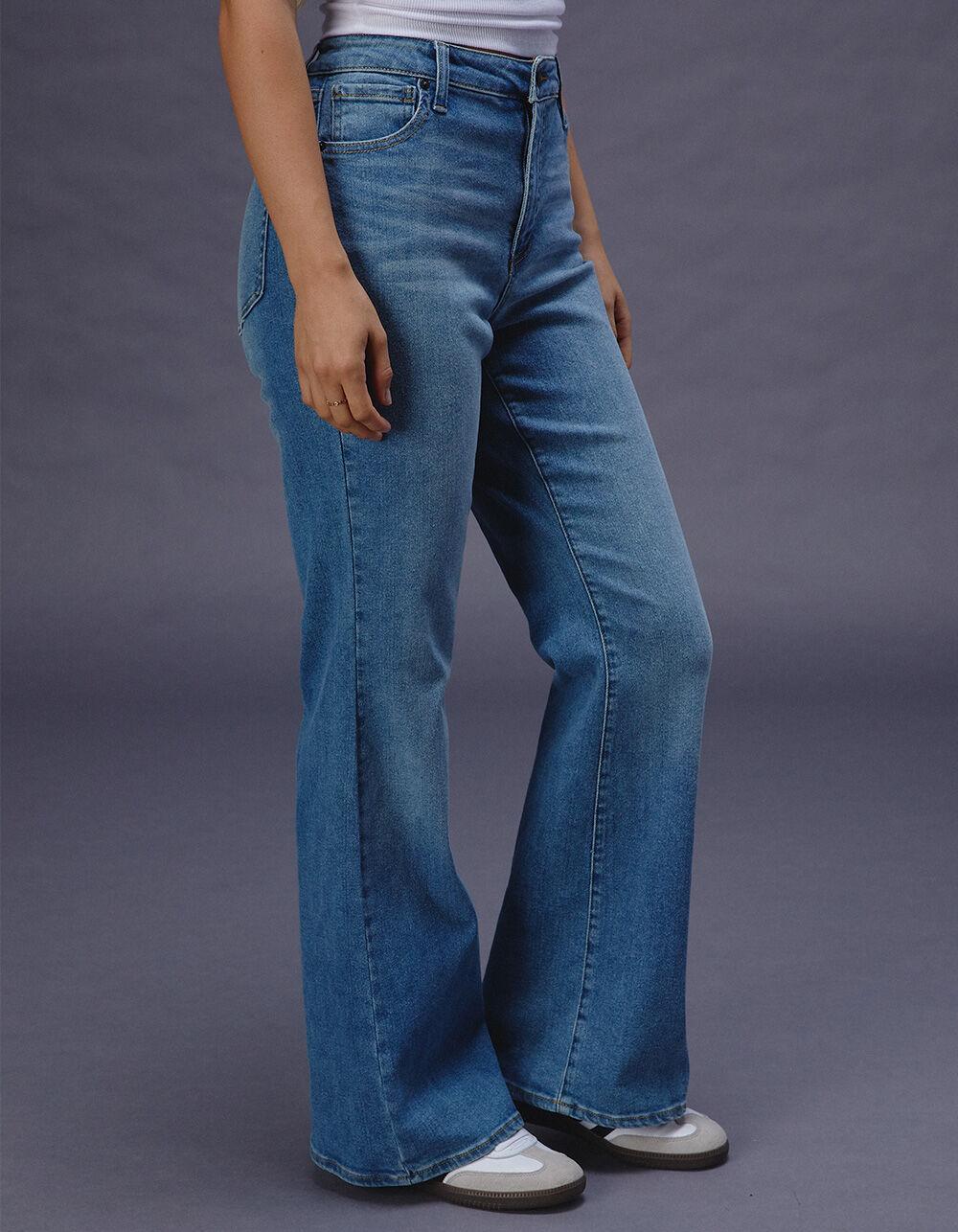 RSQ Womens High Rise Flare Jeans - TINTED DENIM Product Image