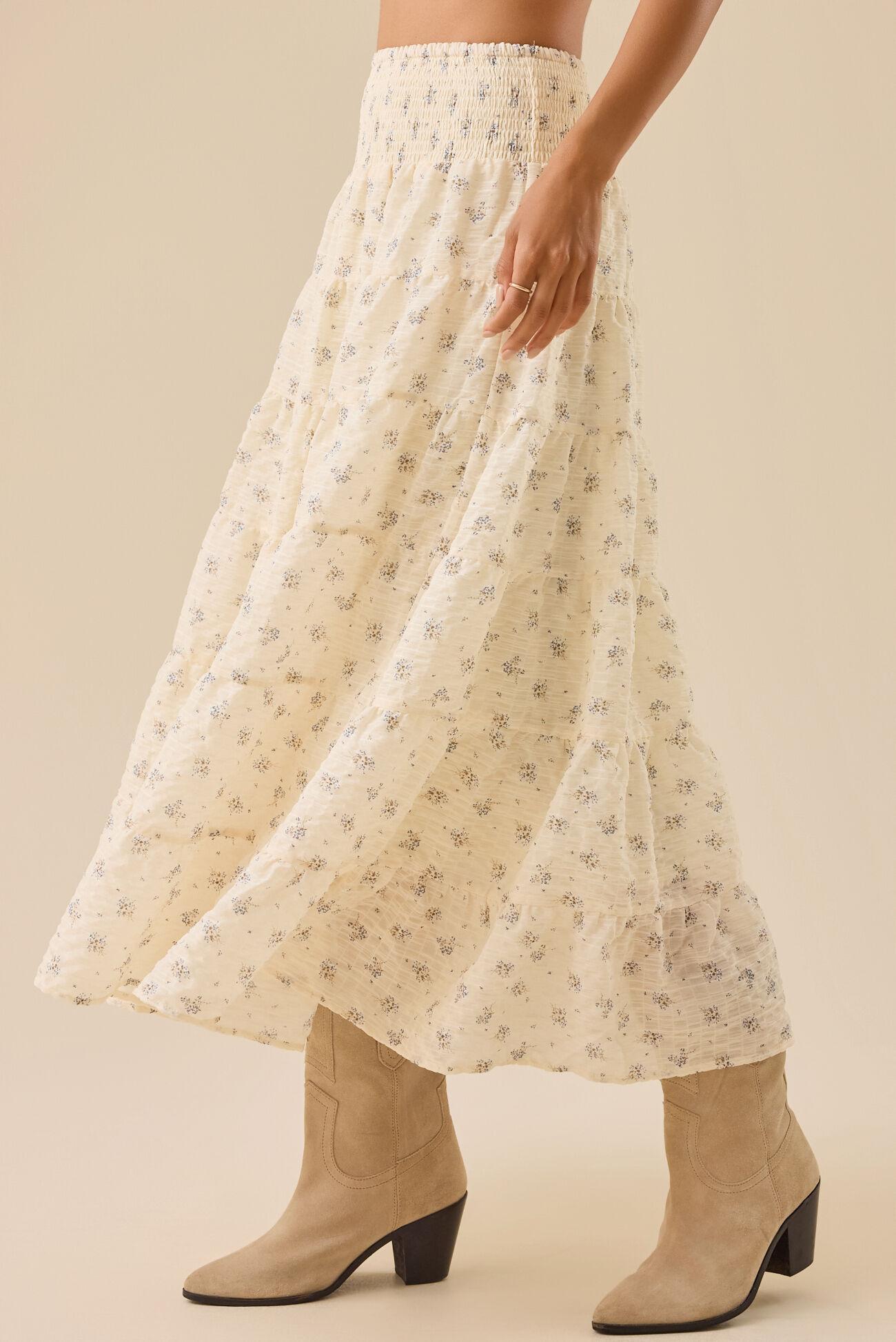 Isla Tiered Midi Skirt Product Image