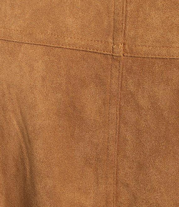 APNY Vegan Faux Suede Knit Midi Skirt Product Image