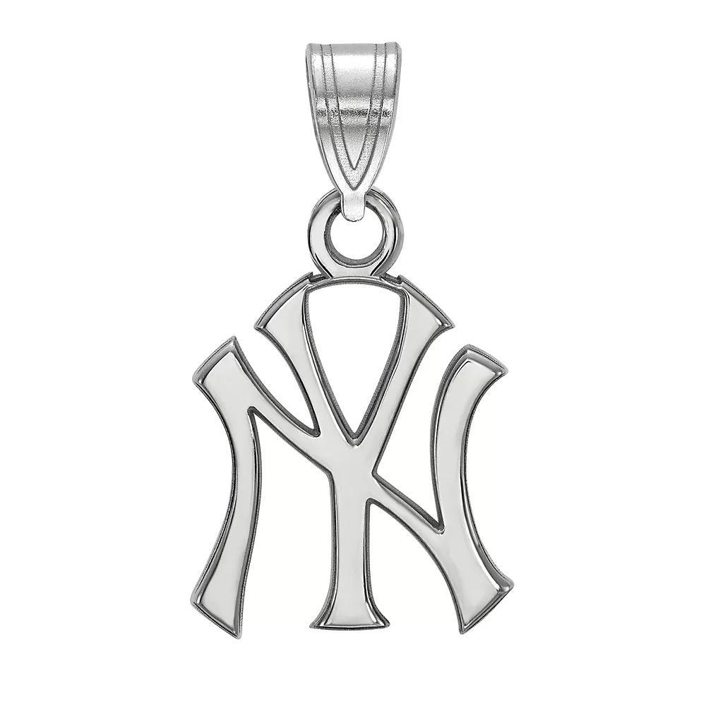 LogoArt Sterling Silver New York Yankees Pendant, Women's, Size: 18 mm Product Image