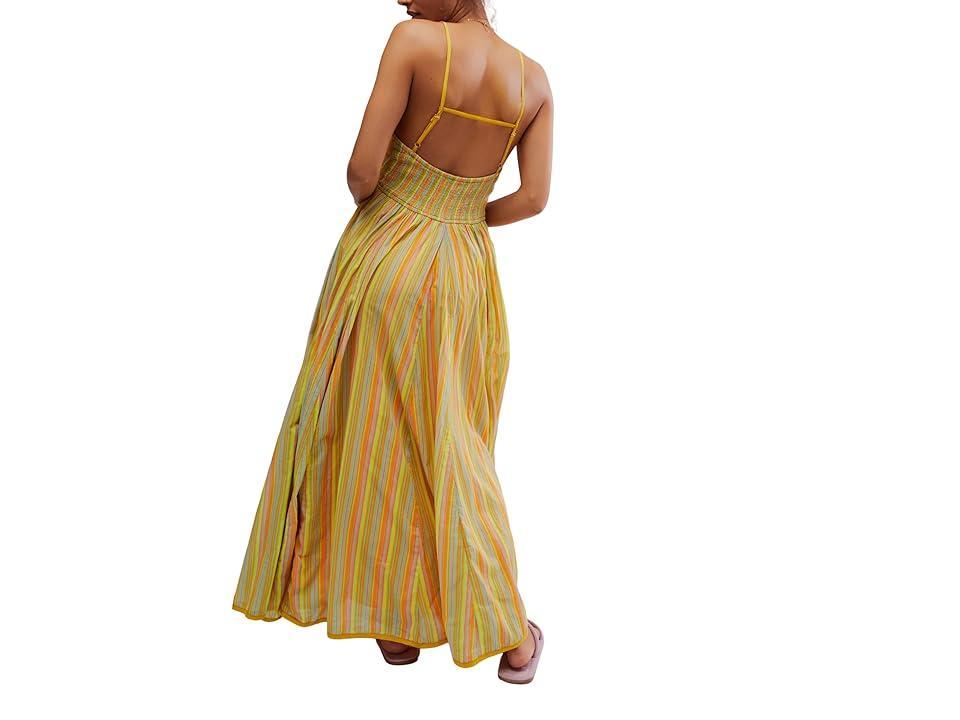 Free People Dream Weaver Maxi (Teal Combo) Women's Dress Product Image
