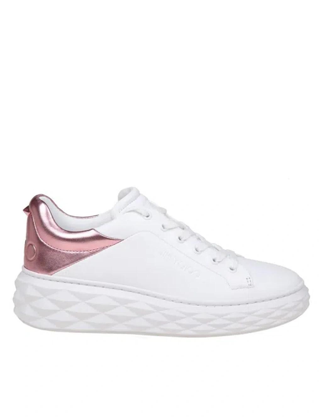 JIMMY CHOO Diamond Maxi Metallic-effect Sneakers In Black Product Image