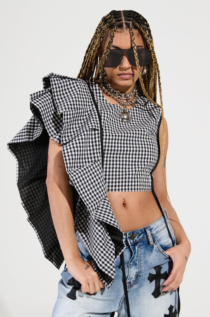 EASY ME GINGHAM BLOUSE Product Image