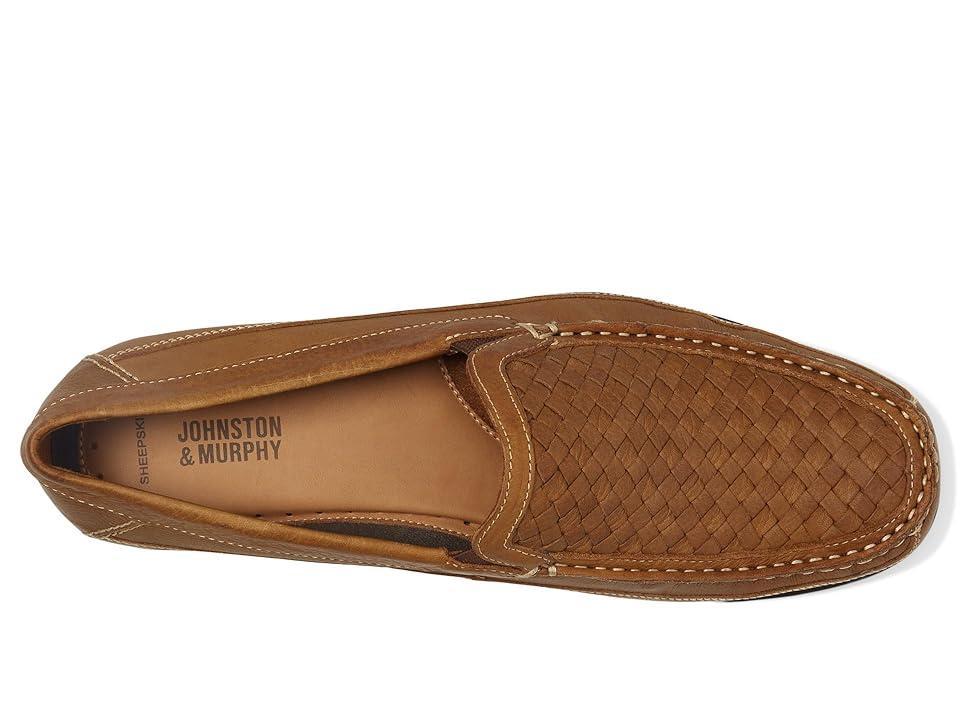 Johnston  Murphy Mens Locklin Woven Leather Slip On Venetian Loafers Product Image