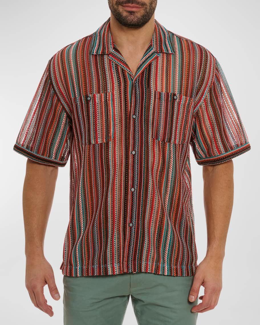 Mens Serape Printed Button-Front Shirt Product Image