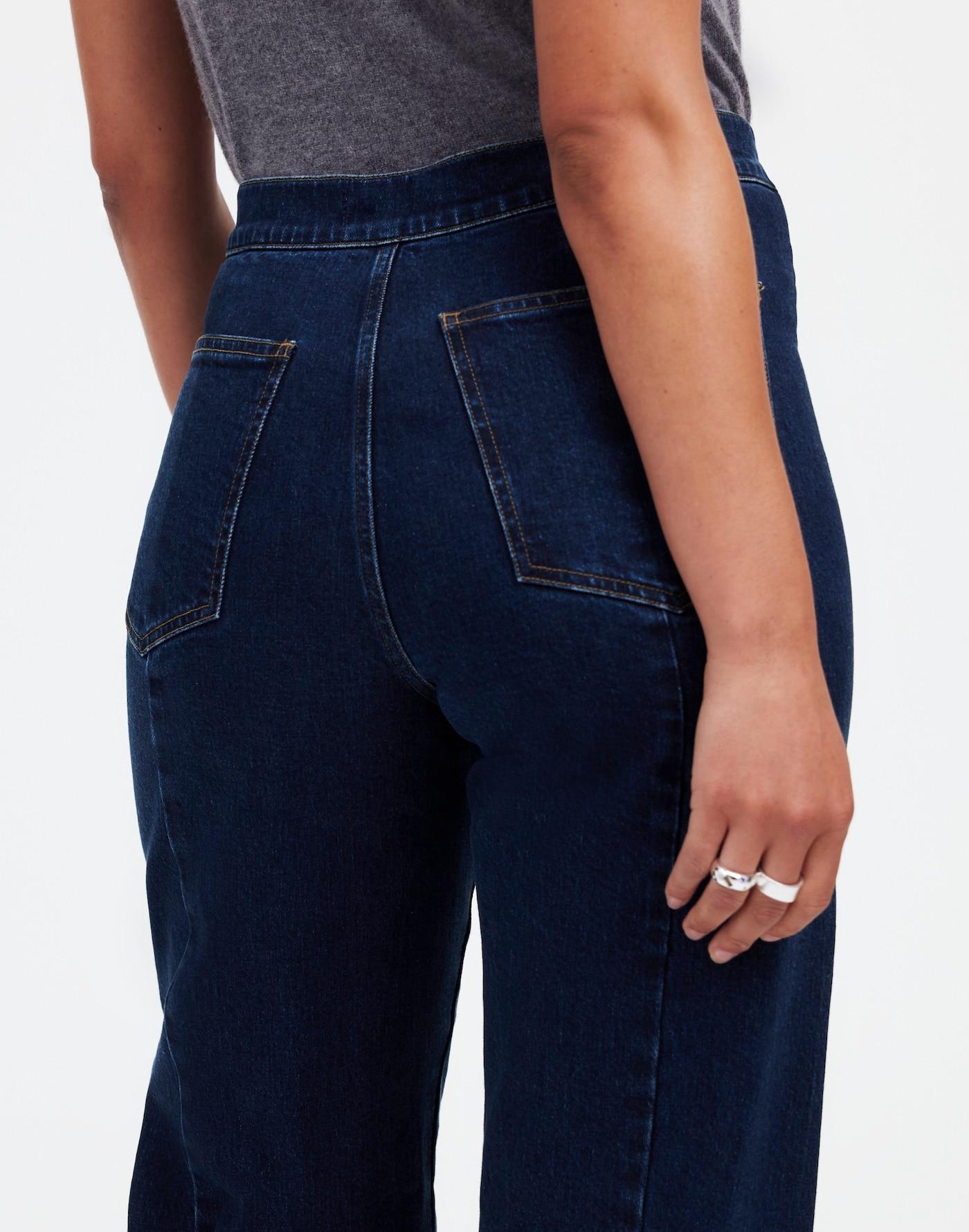 The Petite Curvy Emmett Wide-Leg Jean in Leffers Wash: Welt Pocket Edition Product Image