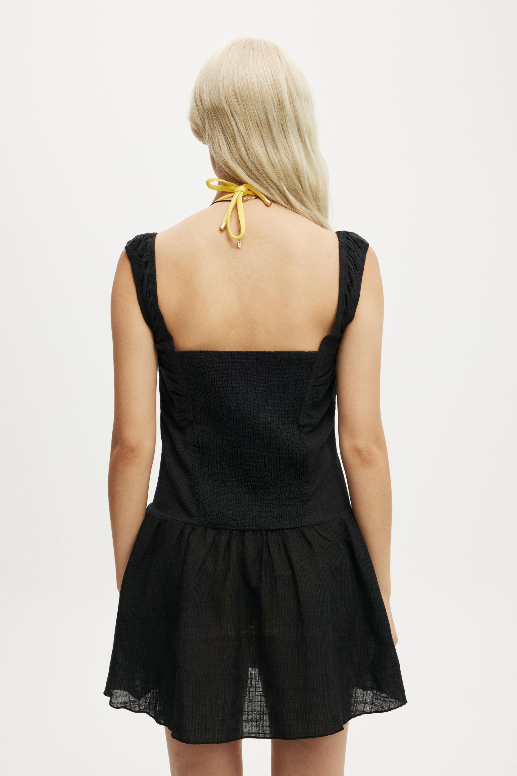 Shirred Beach Mini Dress Product Image