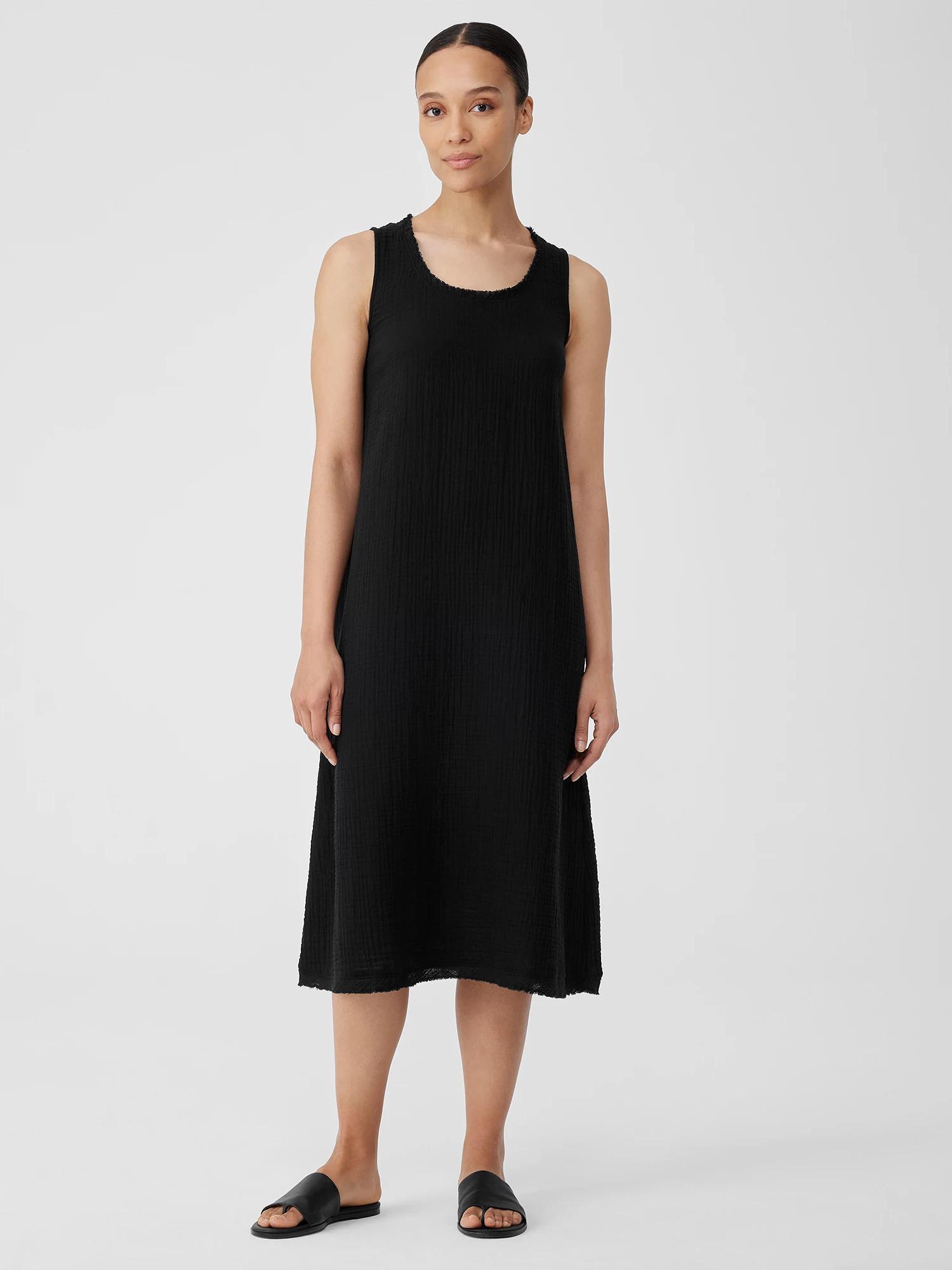 Organic Cotton Gauze Scoop Neck Dress Product Image