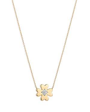 Adina Reyter 14K Yellow Gold Diamond Clover Pendant Necklace, 15-16 Product Image