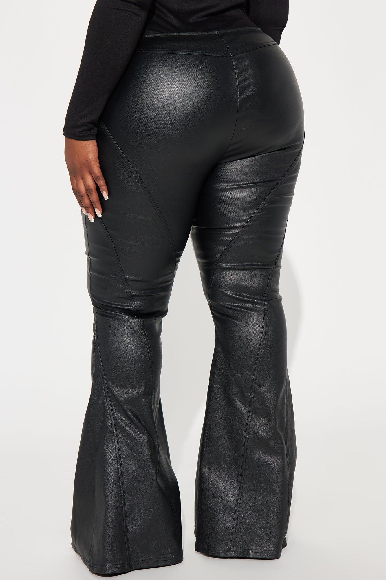 Going Big Coated Flare Pant - Black Product Image