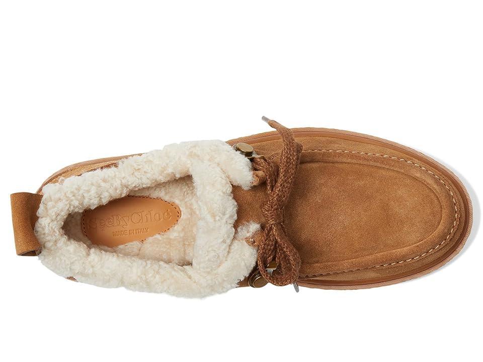 See by Chloe Capsule Shearling Sneakers (Natural) Women's Shoes Product Image