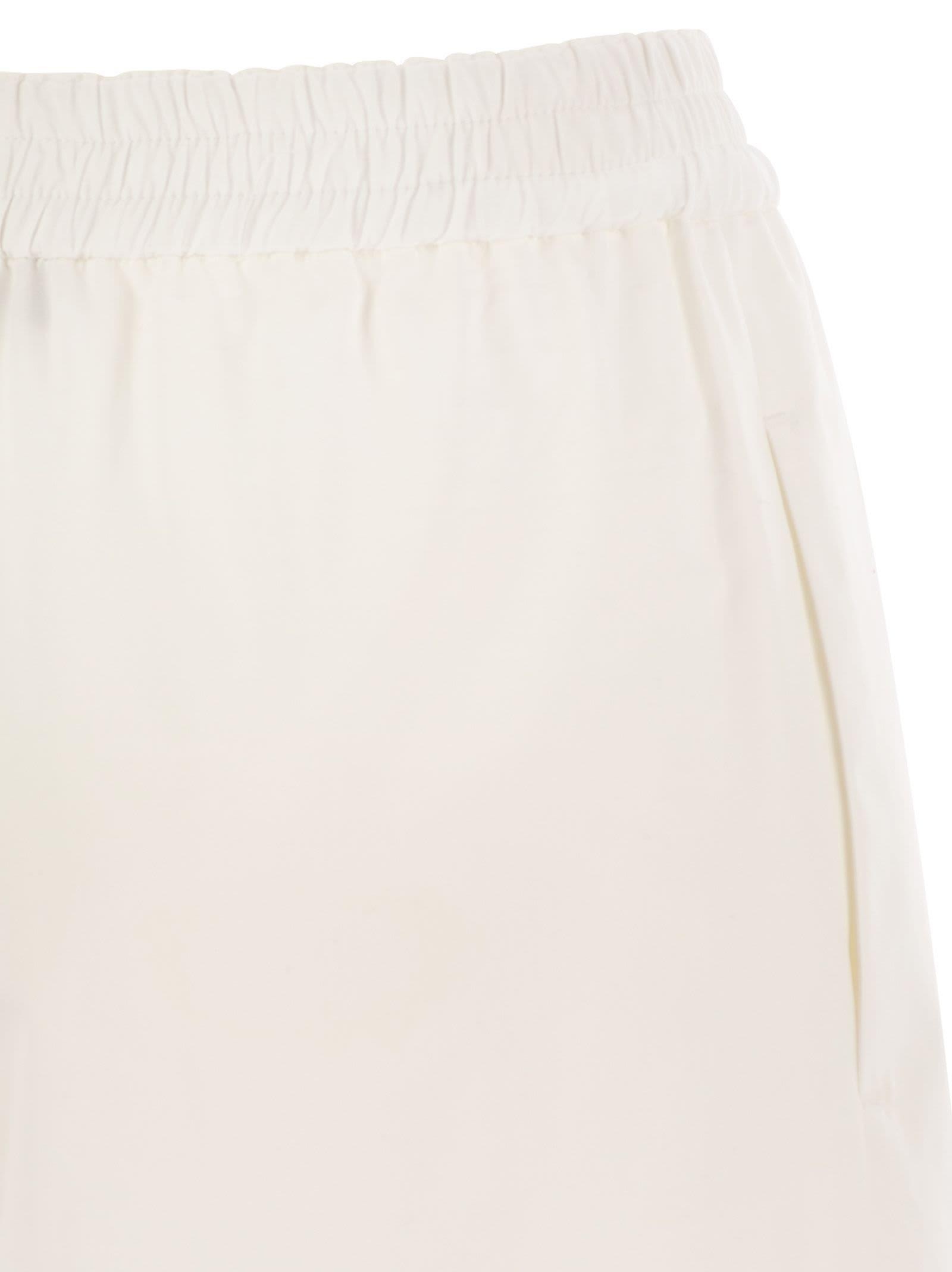 FABIANA FILIPPI Wide Poplin Trousers In White Product Image