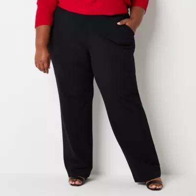 Liz Claiborne-Plus Audra Tailored Ponte Straight Fit Straight Trouser Product Image