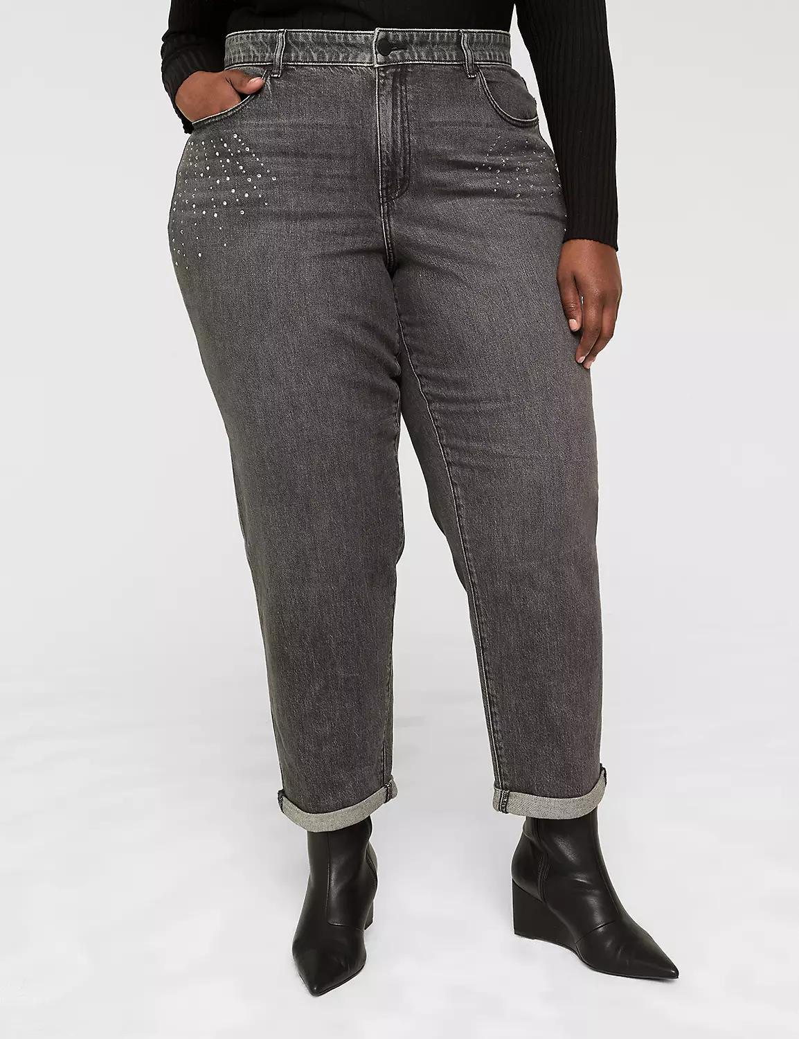 Boyfriend Fit Embellished-Pocket Jean Product Image