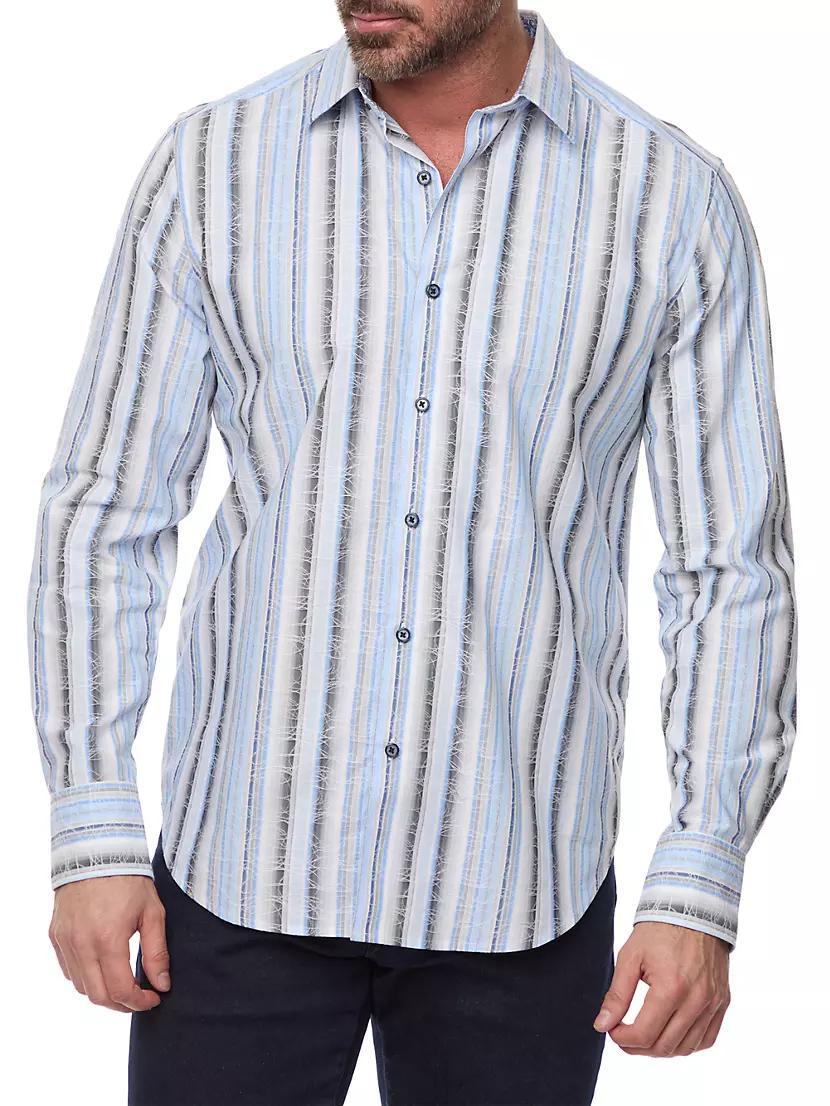 Drakeswood Striped Stretch-Cotton Shirt Product Image