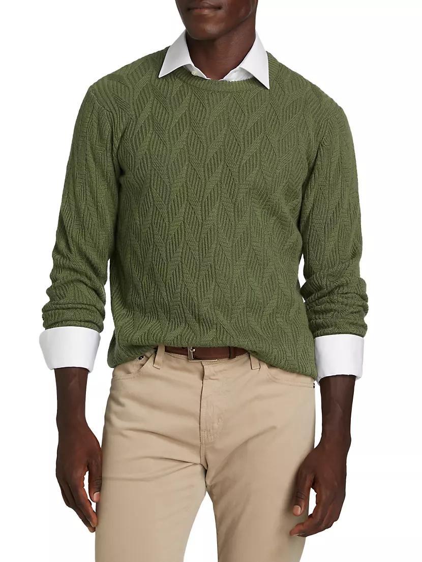 COLLECTION Braid Stitch Crewneck Sweater Product Image