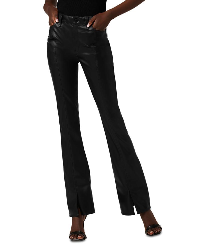 Womens Barbara Vegan Leather Boot-Cut Jeans Product Image